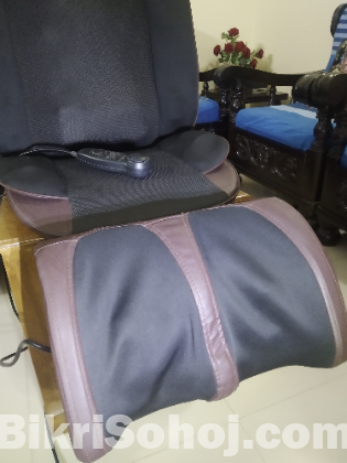 Portable massage chair with heat and vibration